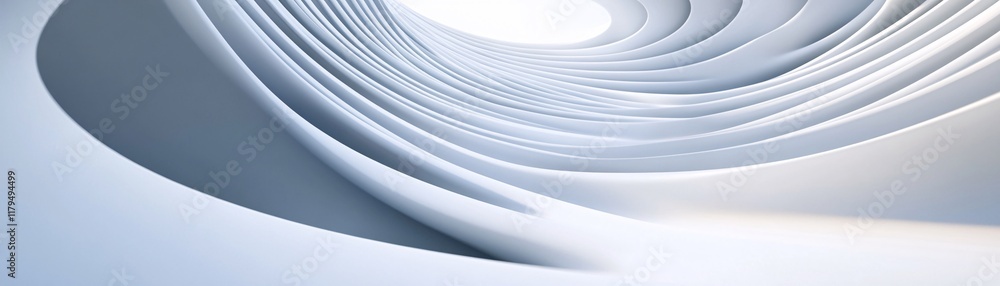 Poster Abstract architecture background showing tunnel with light at end