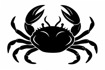  a true crab  silhouette vector
