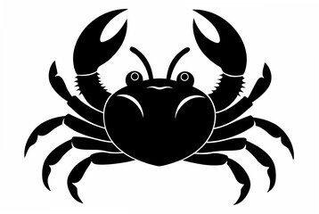  a true crab  silhouette vector