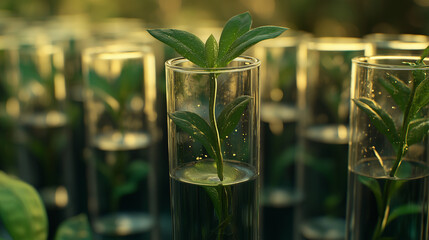 Innovative biotechnology investment event showcasing plant growth in a laboratory environment