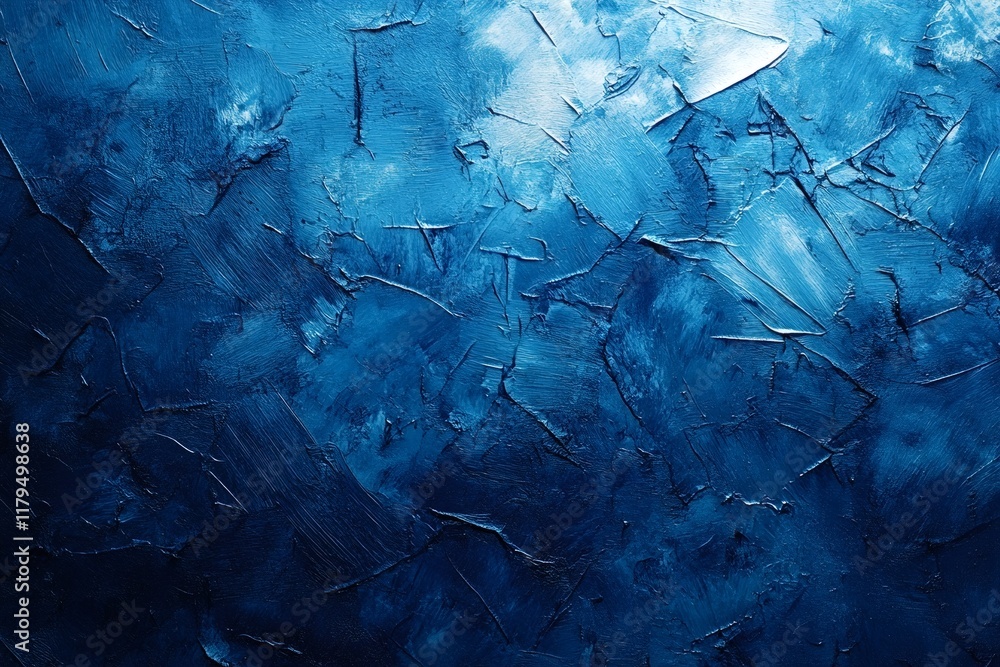 Aufkleber deep blue textured wall background is creating a dramatic and moody atmosphere, perfect for adding d