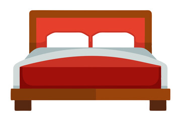 bed isolated on white background