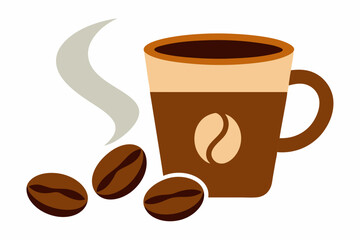 cup of coffee with beans