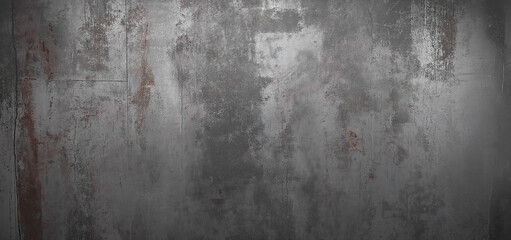 Fototapeta premium Stained concrete wall background with grunge texture, Abstract dark old cement backdrop for design or decoration, Abstract grunge background, grey concrete texture. Generative Ai