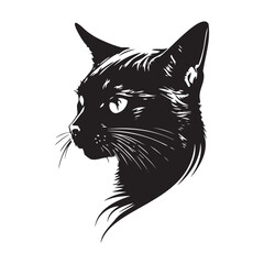 cat head vector icon on white background, cat head  icon cartoon character illustration