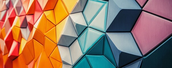 Colorful geometric pattern creating stunning visual effect