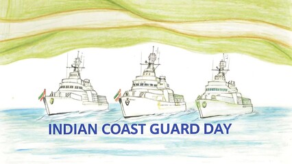 Coast Guard Day, Indian Coast Guard Day: Poster, Banner, Post. Story. Protecting India's Maritime Borders with Pride
