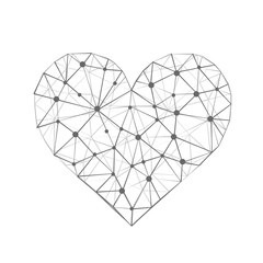 Abstract heart isolated on a transparent background.