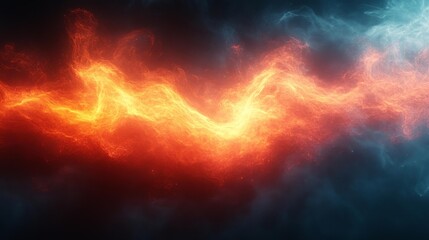 Fototapeta premium Plasma Fire Effect with Dark Background. Generative AI