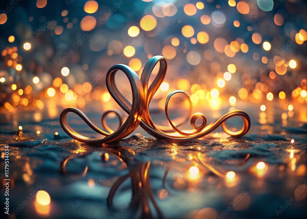 Poster elegant cursive letters abstract background - artistic handwriting typography design