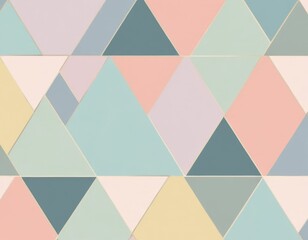 Pastel Geometric Triangle Pattern: Abstract Seamless Background Texture Design