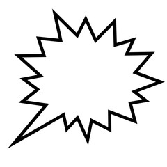 black and white comic speech bubbles  isolated on a white background