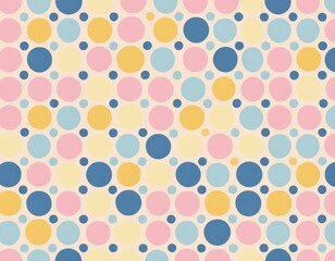 Pastel Polka Dot Seamless Pattern: Delightful Background with Colorful Circles