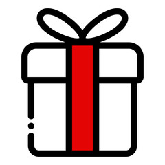 Gift box icon isolated on white background