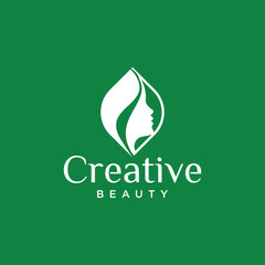 women beauty logo, pure beauty with line art and concept of woman face, beauty logo