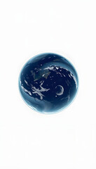 Planet earth in solar system starry sky in space, Earth isolated on transparent background, color sketch, with white tones