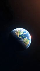 Obraz premium earth in space HD 8K wallpaper Stock Photographic Image, cinematic, with white tones