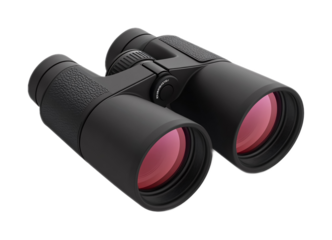 Precision Binoculars Lens for Clarity Isolated on White Background