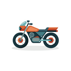 Obraz premium Motorcycle vehicle isolated flat vector illustration on white background.