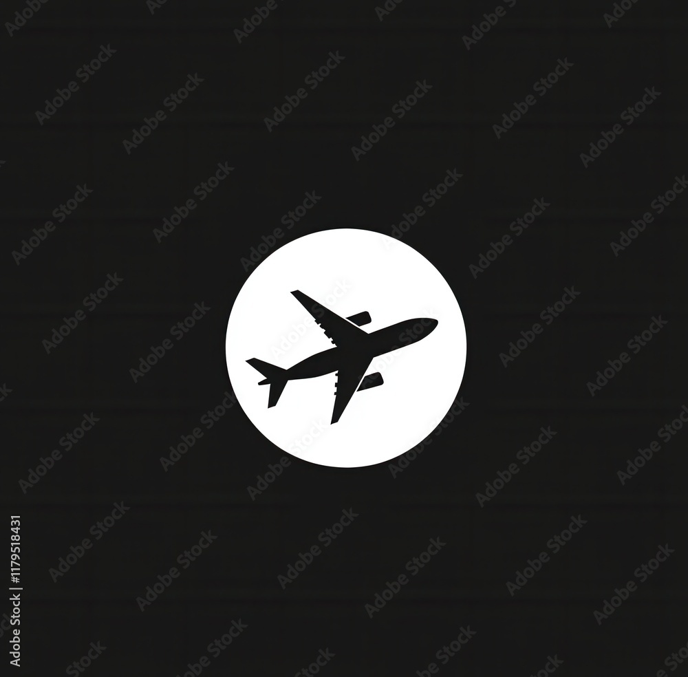 Poster a black and white image of an airplane flying in the sky. the image has a moody and mysterious feel 