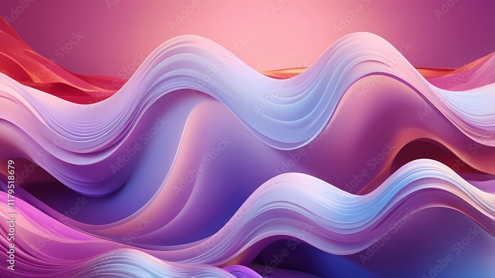 Poster abstract waves shape glowing in ultraviolet spectrum. background for banner, backdrop or texture for