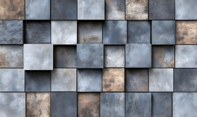 Abstract square textured wall background.