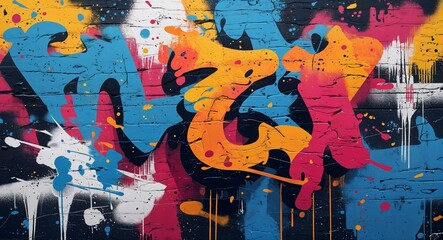Graffiti spray paint patterns background or illustration with urban street style