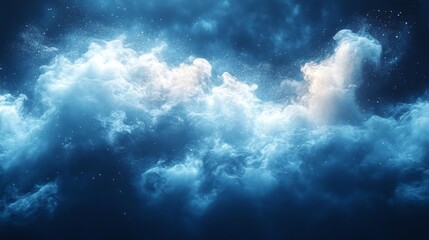 Fototapeta premium Blue Sandstorm Effect on Solid Background. Generative AI