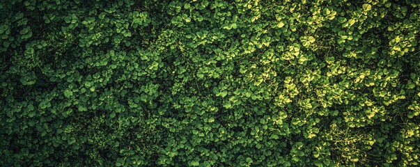 Green foliage creating dense natural background texture