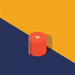 Toilet Paper With Abstract Color