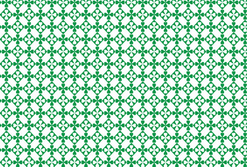 Vector Seamless Green Clover Pattern with Repeating Shapes Creating a Decorative Geometric Layout for St. Patrick's Day