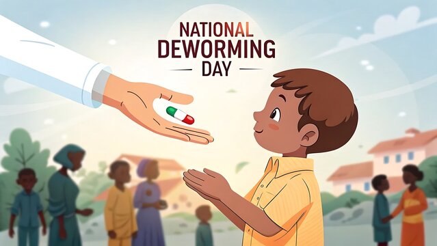 deworming day, national deworming day, Poster, Banner, Story, Social Media Poster.