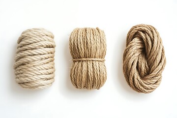 Natural Fiber Cords in Various Styles for Crafts and Projects
