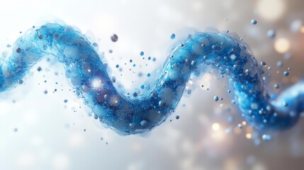 Abstract Blue Liquid Spiral. Generative AI