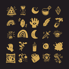 mystic abstract hand drawn design element