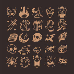 mystic abstract hand drawn design element