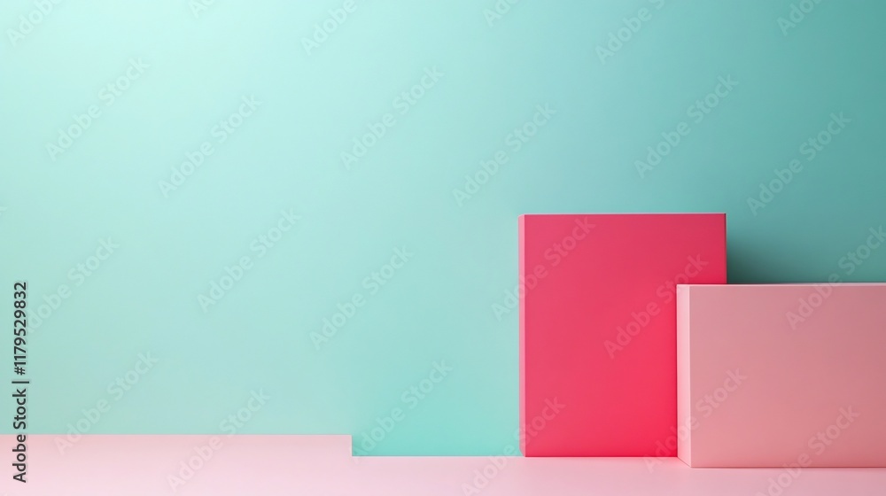 Poster minimalist abstract gradient in pastel tones with soft aesthetic and copy space