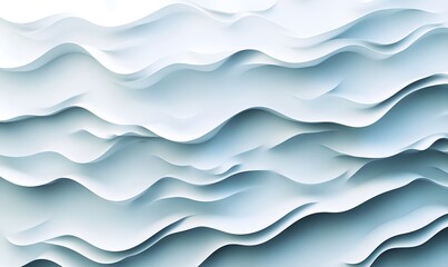 Abstract wavy light blue and white background.