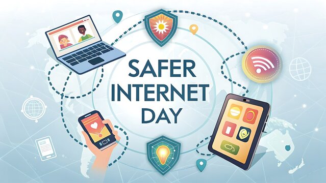 safer internet day, Poster, Banner, Story.
