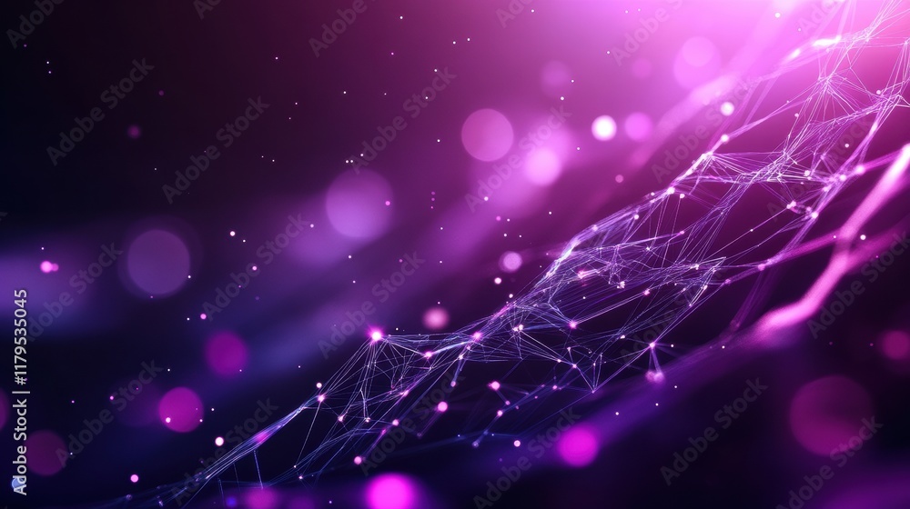 Poster vibrant purple and black background with illuminating lights creating a captivating abstract and mod