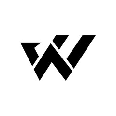 W Letter logo icon design elements