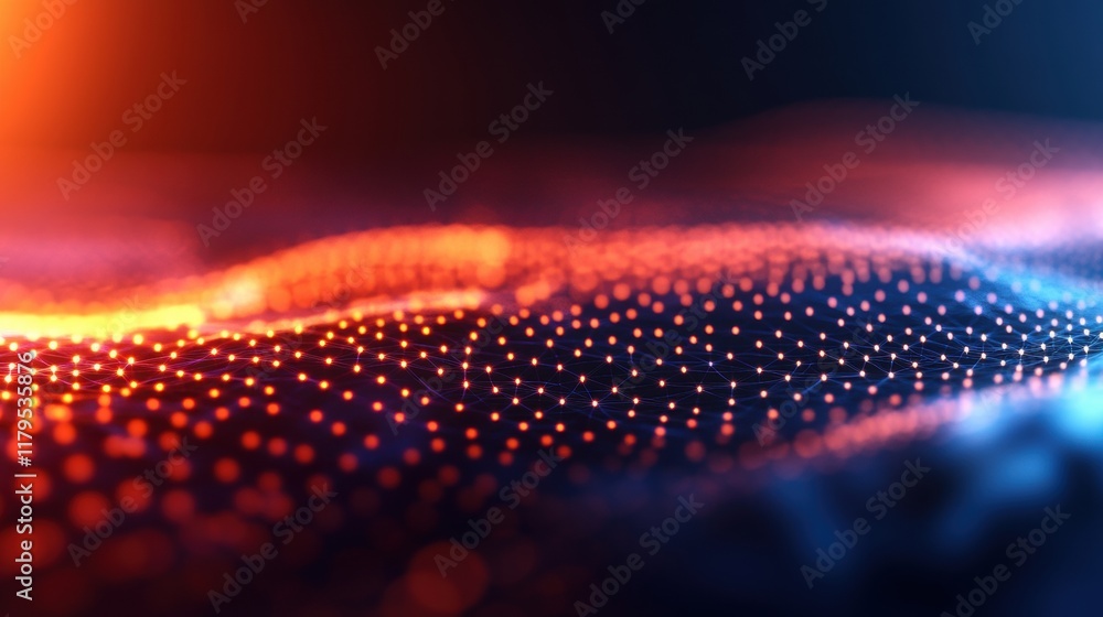 Poster close up of softly glowing light creating a warm inviting atmosphere in a dark environment evoking t