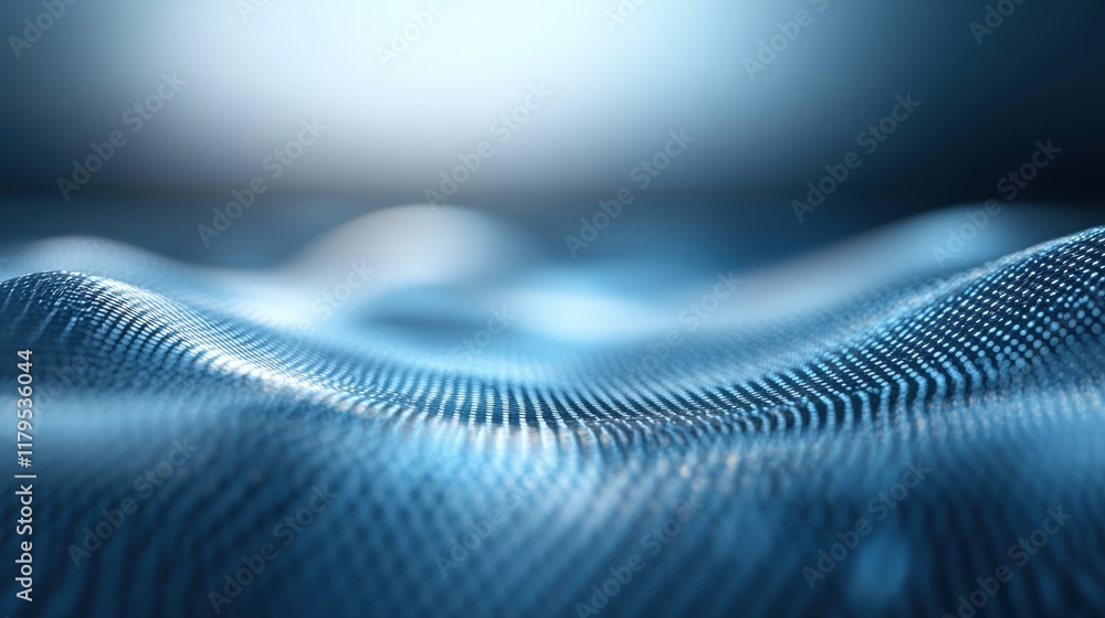 Poster vibrant abstract blue background with flowing waves creating a calm and tranquil atmosphere for crea