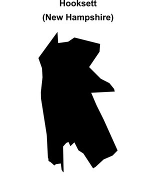 Hooksett (New Hamshire) blank outline map