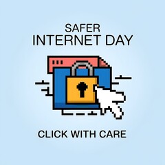 Obraz premium internet day, safer internet day, Social Media Poster. 