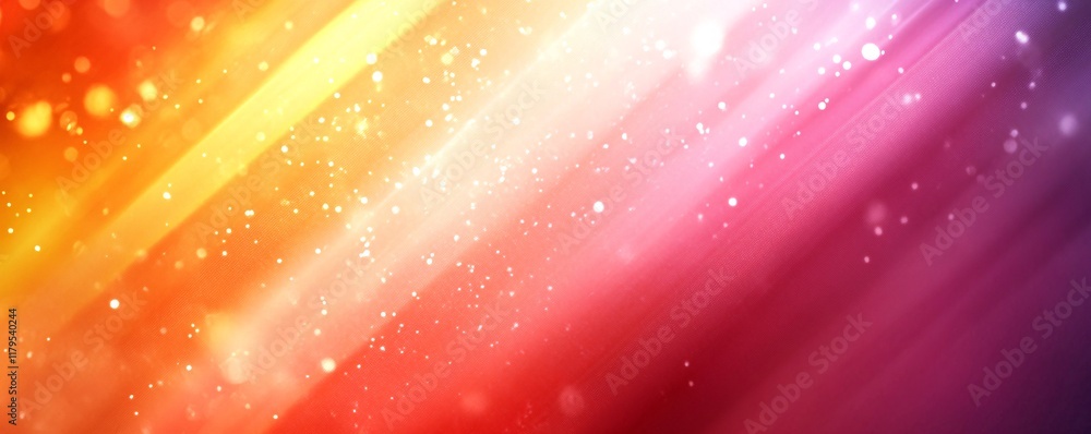 Poster abstract light beams and particles creating festive background design