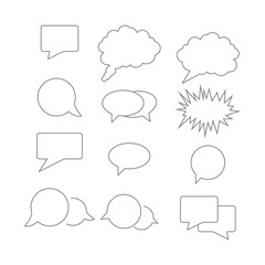 Fototapeta premium Callout shapes, dialogue box, speech bubbles
