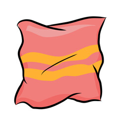 multicolor Pillows in flat cartoon style