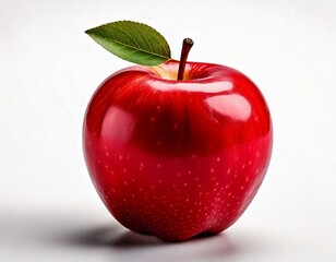Red Apple against white background