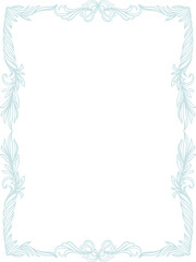 Happy New Year, Merry Christmas - light ornate frames imitating frost patterns on the windows. Monochrome (png) digital illustration in a flat style on a transparent background.